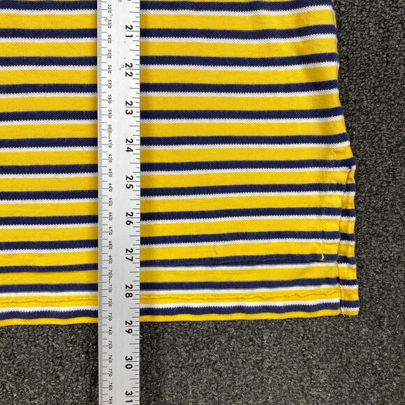 Polo Ralph Lauren Shirt Mens Short Sleeve Striped Preppy Yellow Pony Size Large - Picture 2 of 6
